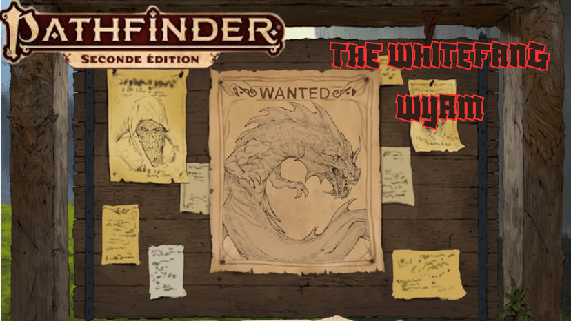 Banner da mesa de RPG: The Whitefang Wyrm